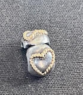 Pandora clip Braided heart, Handtassen en Accessoires, Bedels, Gebruikt, Pandora, Ophalen of Verzenden, 2 of 3 bedels