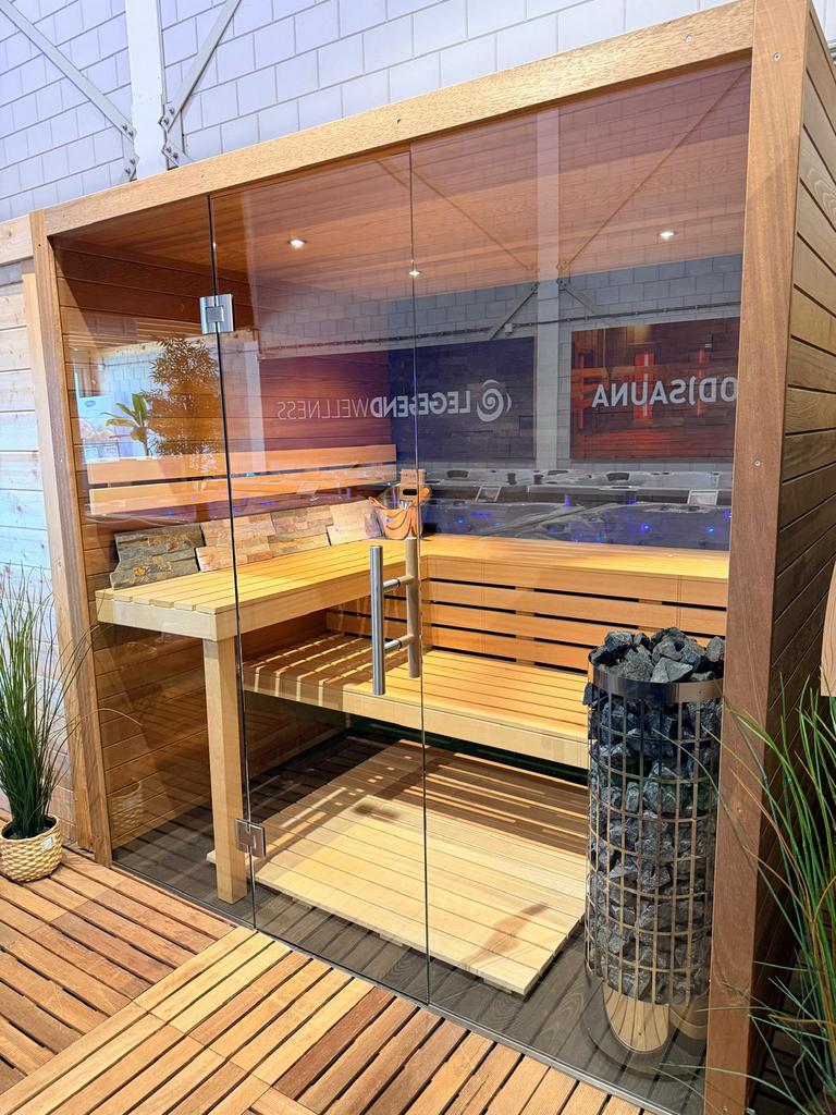 Zeer exclusief paneel sauna 100% canadian Red Cedar, Sport en Fitness, Sauna, Ophalen, Zo goed als nieuw