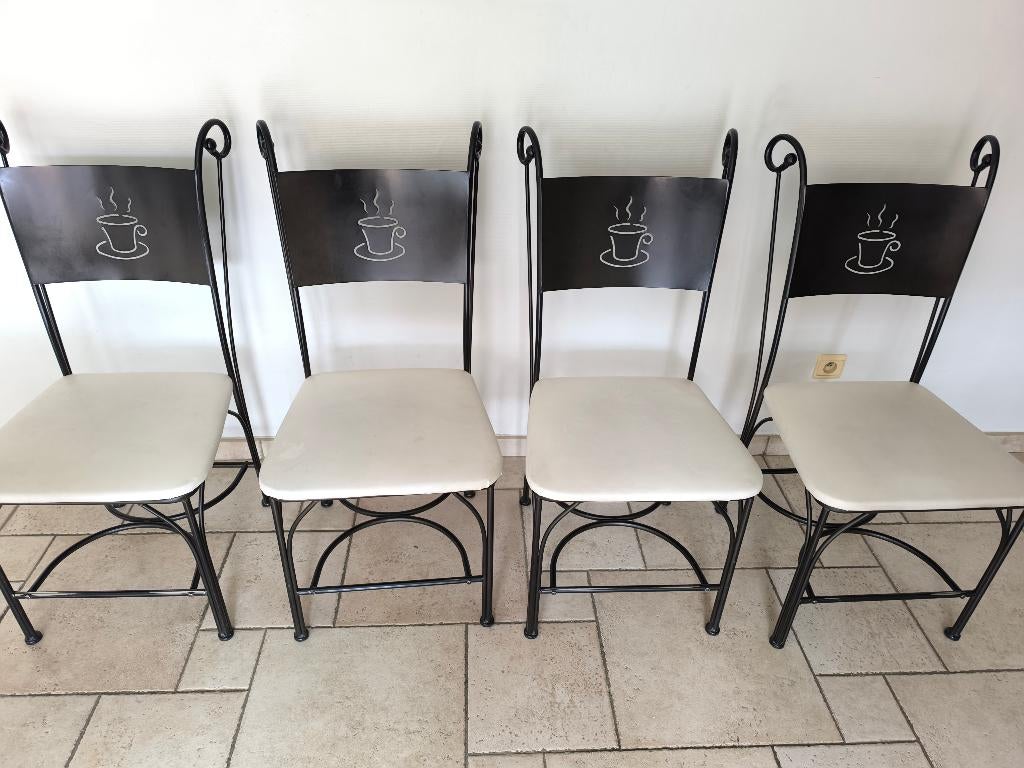 Chaise, Maison & Meubles, Enlèvement, Utilisé, Métal, Quatre