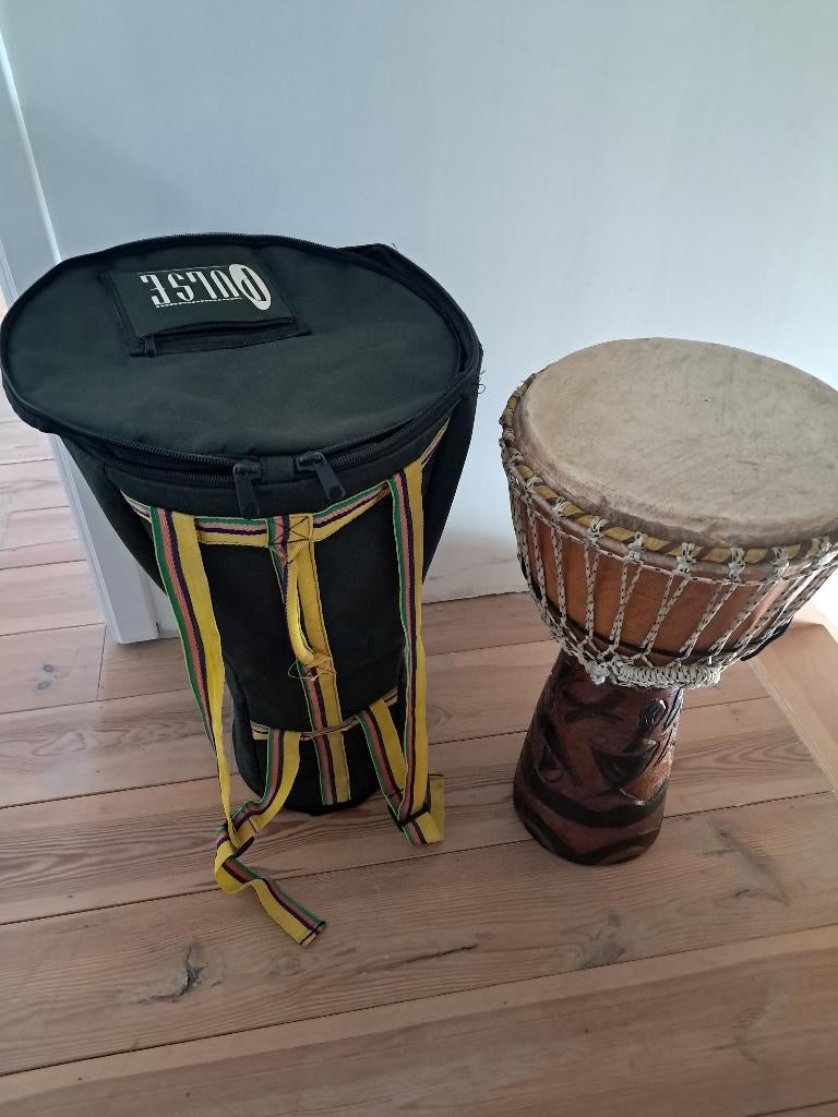 Muziek djembe met tas, Ophalen, Zo goed als nieuw, Instrument
