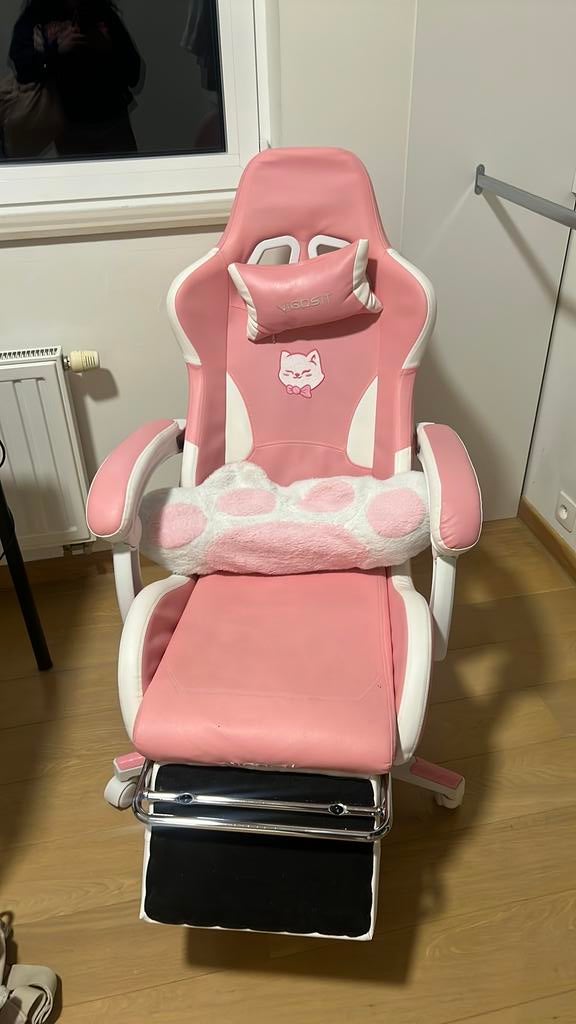 Chaise gaming rose, Ophalen, Zo goed als nieuw, Roze
