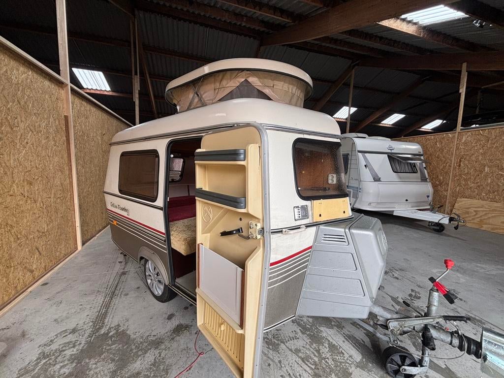 Leuke Eriba puck 750MTM met voortent, Caravans en Kamperen, Vast bed, Tot en met 2, Particulier, Schokbreker