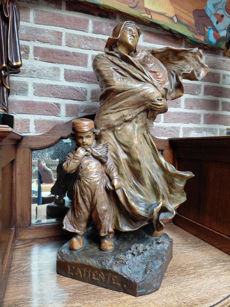 Prachtig beeld, Antiek en Kunst, Kunst | Beelden en Houtsnijwerken, Beeld, Vrouw, Ophalen