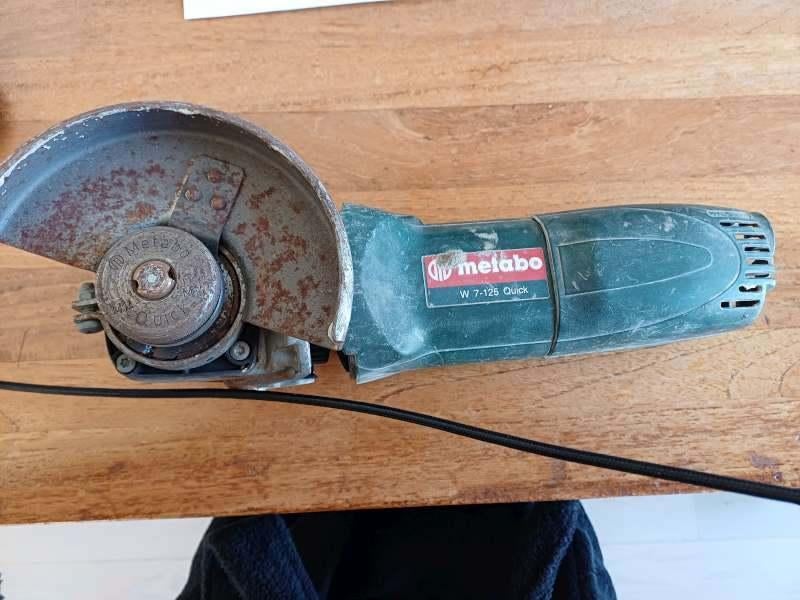 metabo w 7-125 quick 220v haakslijper slijpmachine, Doe-het-zelf en Bouw, Gereedschap | Slijpmachines, Ophalen, Gebruikt, Haakse handslijpmachine