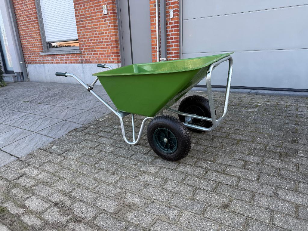 Kruiwagen dubbel wiel 180l  nieuw!, Jardin & Terrasse, Brouettes, Enlèvement, Neuf, Manuelle, À deux roues