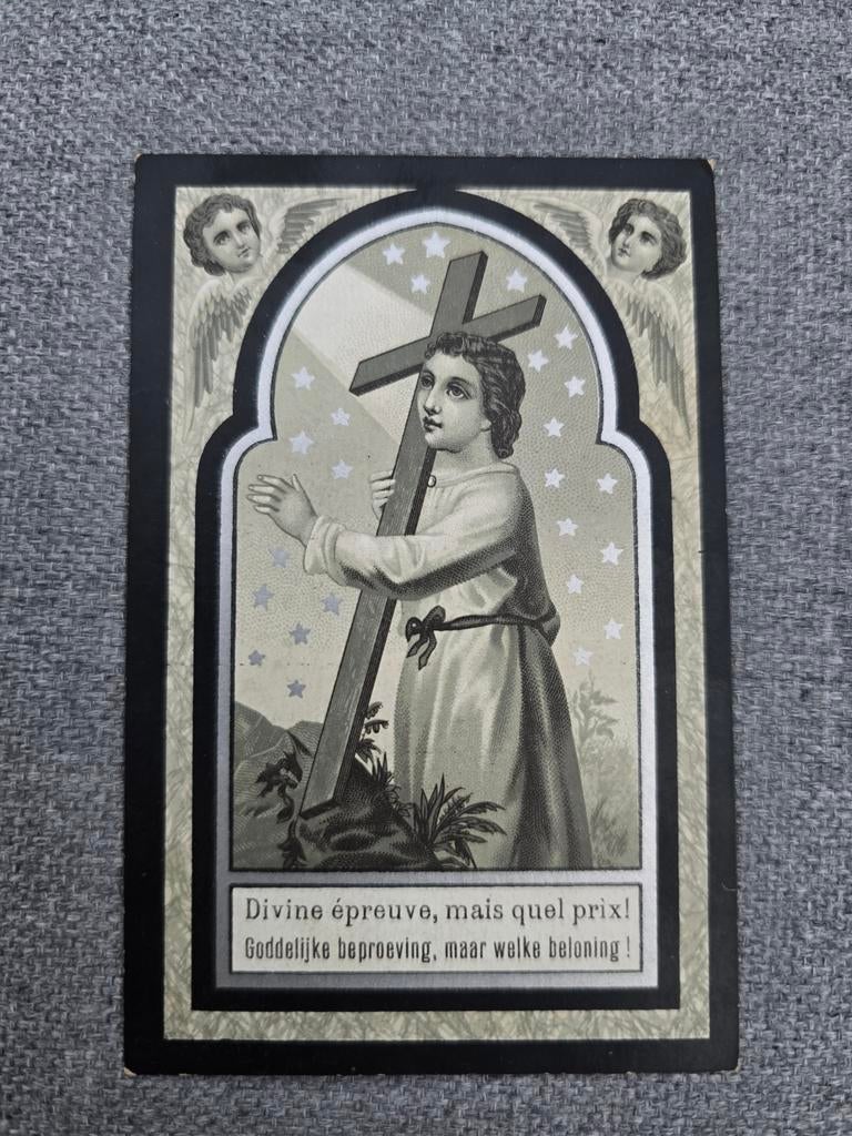 Carte de décès 1910, Diest, Enlèvement ou Envoi, Image pieuse