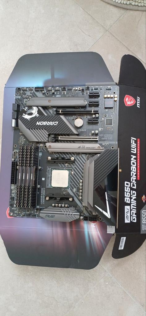 Ryzen 5 5600X + MSI B550 Gaming Carbon + 32 Go DDR4 3600 MHz, Informatique & Logiciels, Cartes mères, Enlèvement, AMD, DDR4