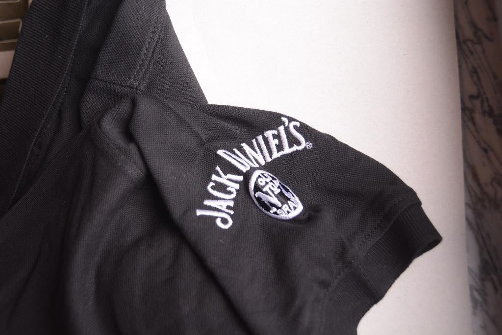 Jack Daniels - Heren Polo (USA), Maat 48/50 (M), Zwart, Ralph Lauren, Nieuw