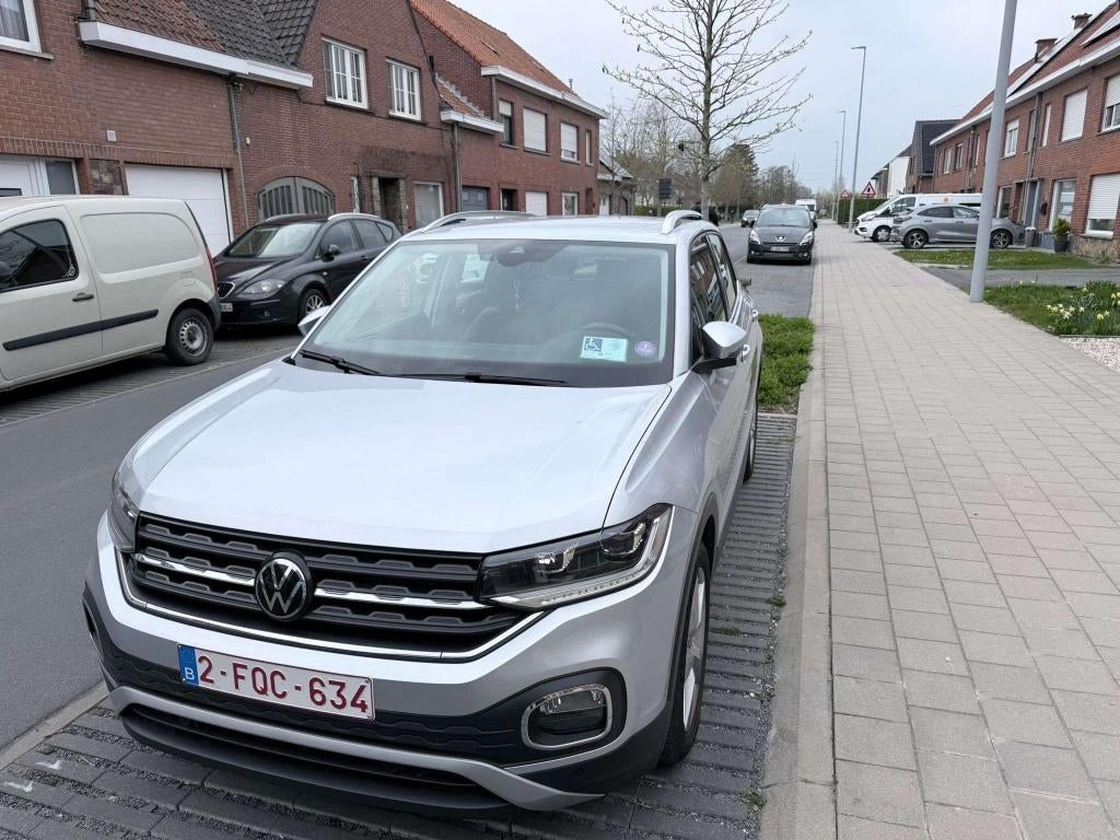 Volkswagen T-Cross life 1.0TSI automaat, Autos, Volkswagen, Argent ou Gris, Euro 6, Particulier, Tissu