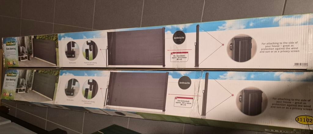 2 Brise-vue retractables pour jardin, Jardin & Terrasse, Écrans de jardin