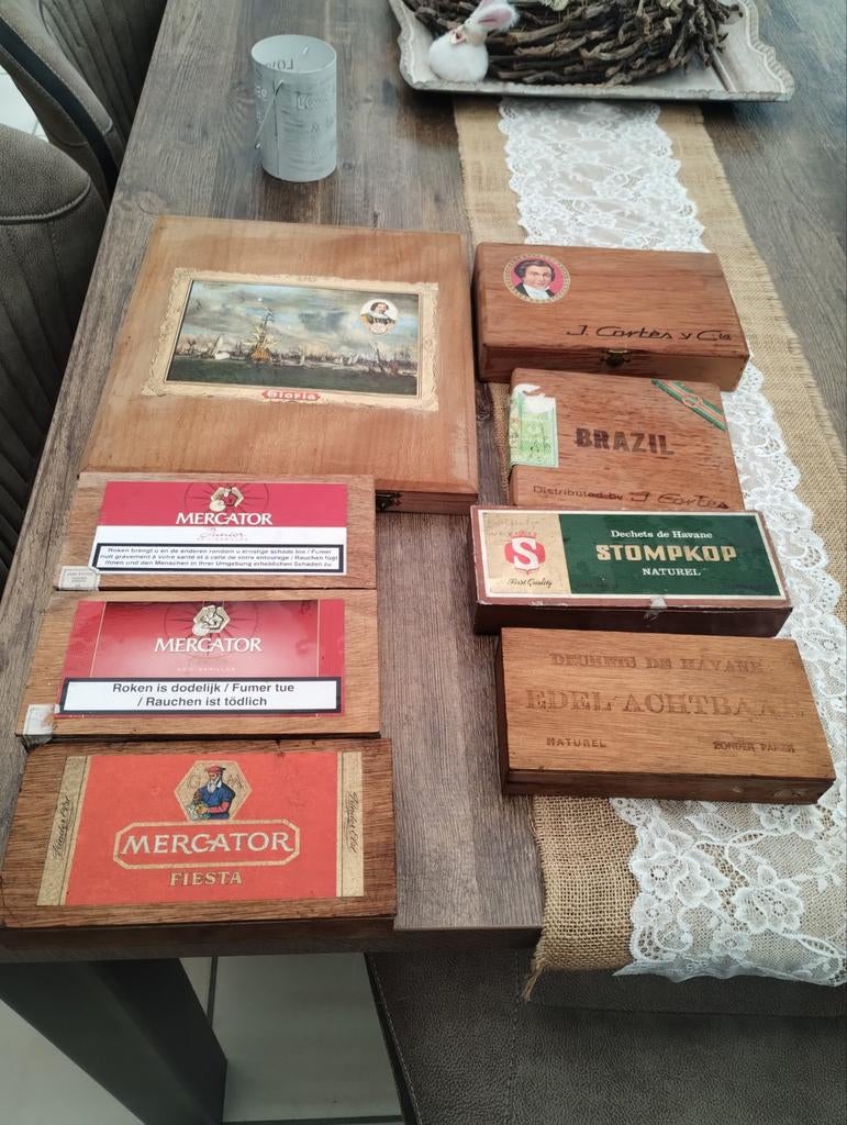 Aantal oude sigaren dozen zie foto's, Verzamelen, Ophalen