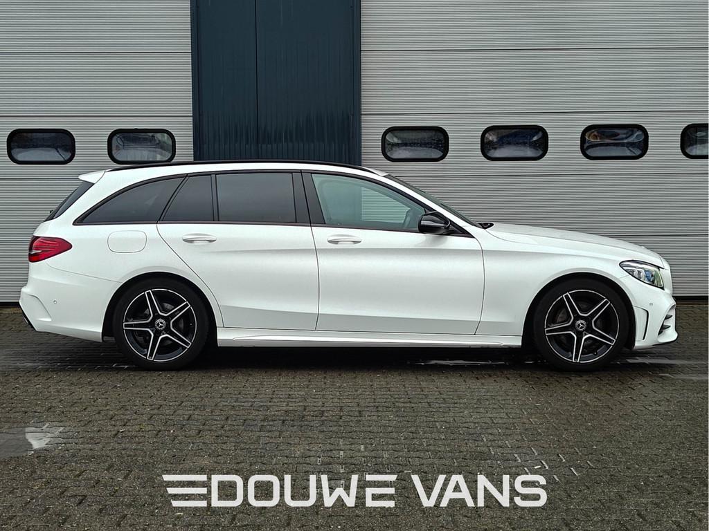 Mercedes-Benz C-Klasse Estate 200 AMG Night Edition Distroni, Auto's, Automaat, 197 pk, Gebruikt, Zwart