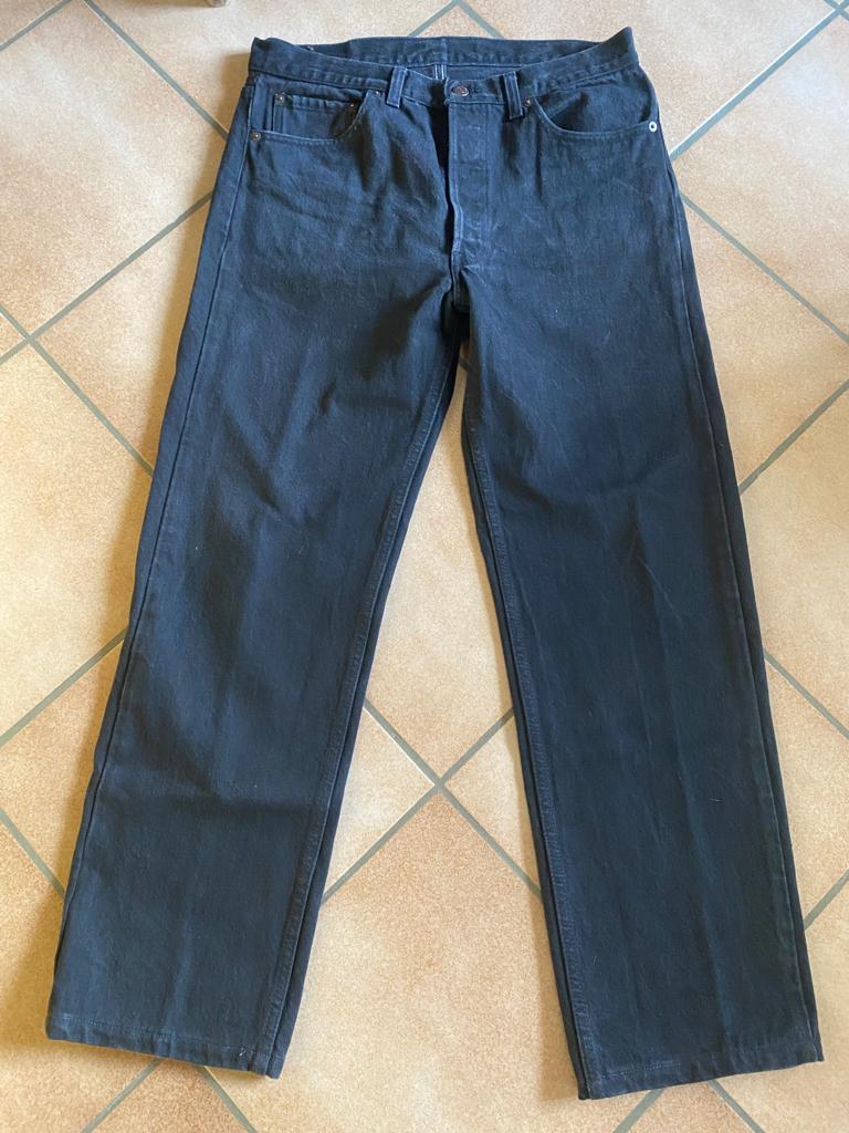 Levi's 501 jeans dark zwart W34 L30 (L32 snit) US Vintage, Kleding | Heren, Verzenden, Zwart, W33 - W34 (confectie 48/50), Gedragen