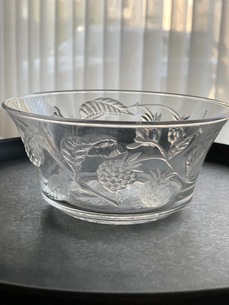 6x Vintage Arcoroc France schaaltjes - Bessen reliëf - Retro, Huis en Inrichting, Keuken | Servies, Nieuw, Kom(men), Overige stijlen