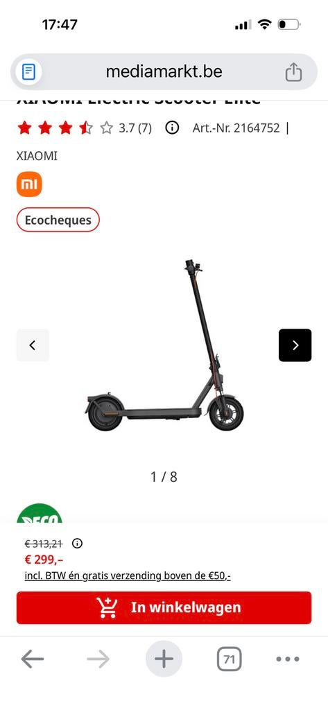 Elektrische step xiaomi elite, Fietsen en Brommers, Steps, Ophalen, Zo goed als nieuw