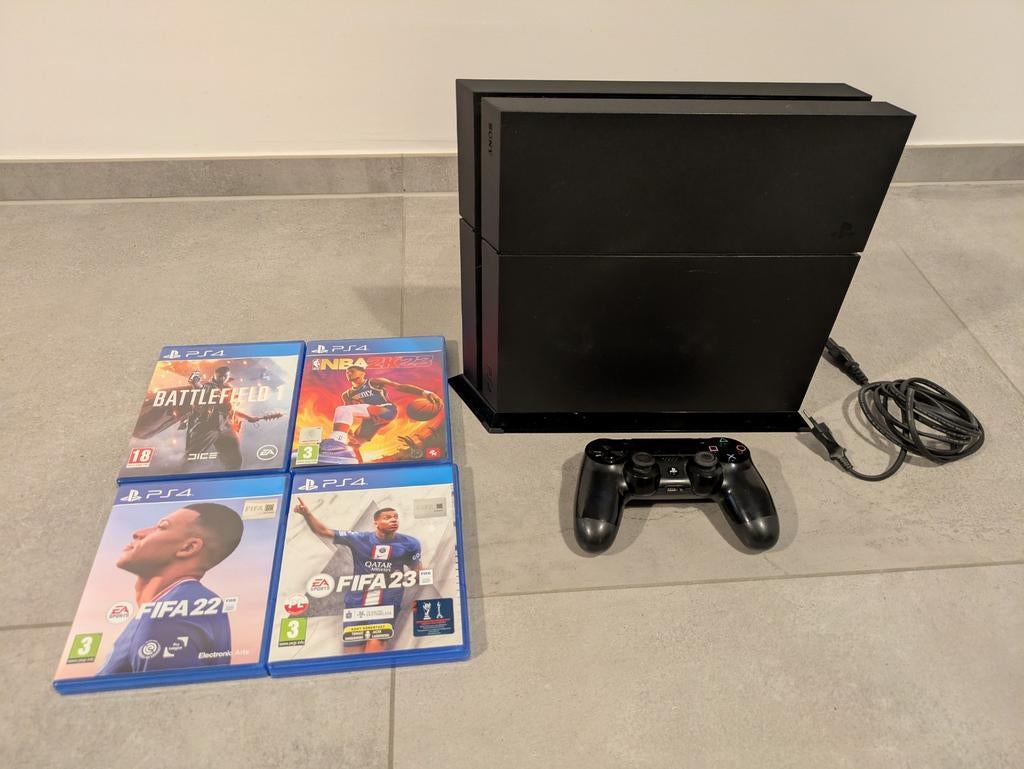 PlayStation 4 1TB (CUH-1216B) + controller + 4 games, Games en Spelcomputers, Spelcomputers | Sony PlayStation 4, Ophalen, Met games