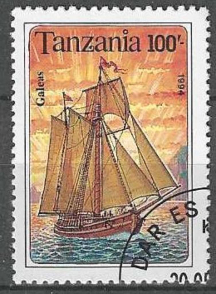 Tanzania 1994 - Yvert 1502 - Zeilboten - 100 s. (ST), Postzegels en Munten, Postzegels | Afrika, Verzenden, Tanzania, Gestempeld