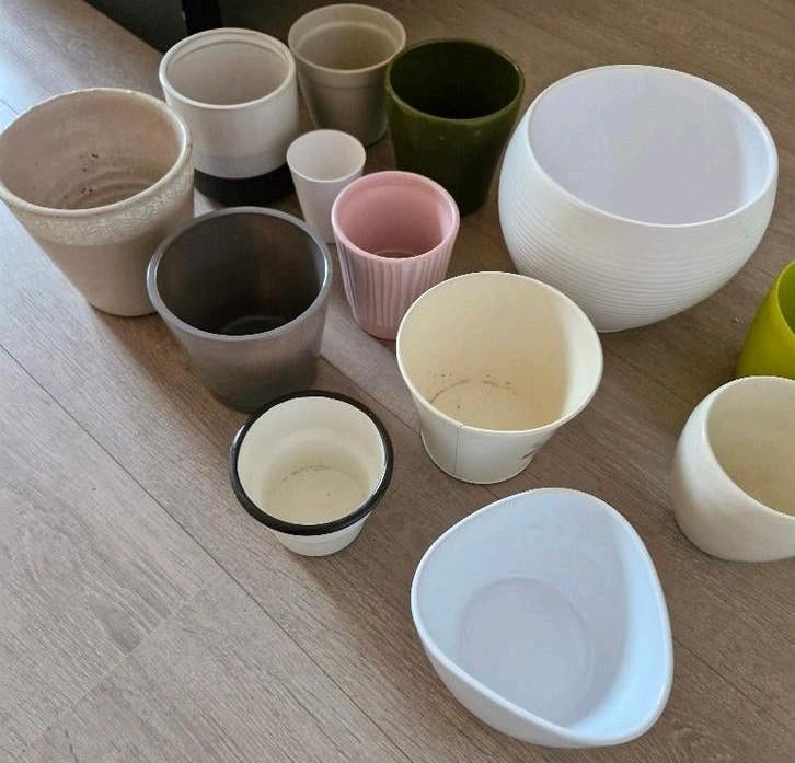 Pots de fleurs lot 15 pièces, Enlèvement, Utilisé