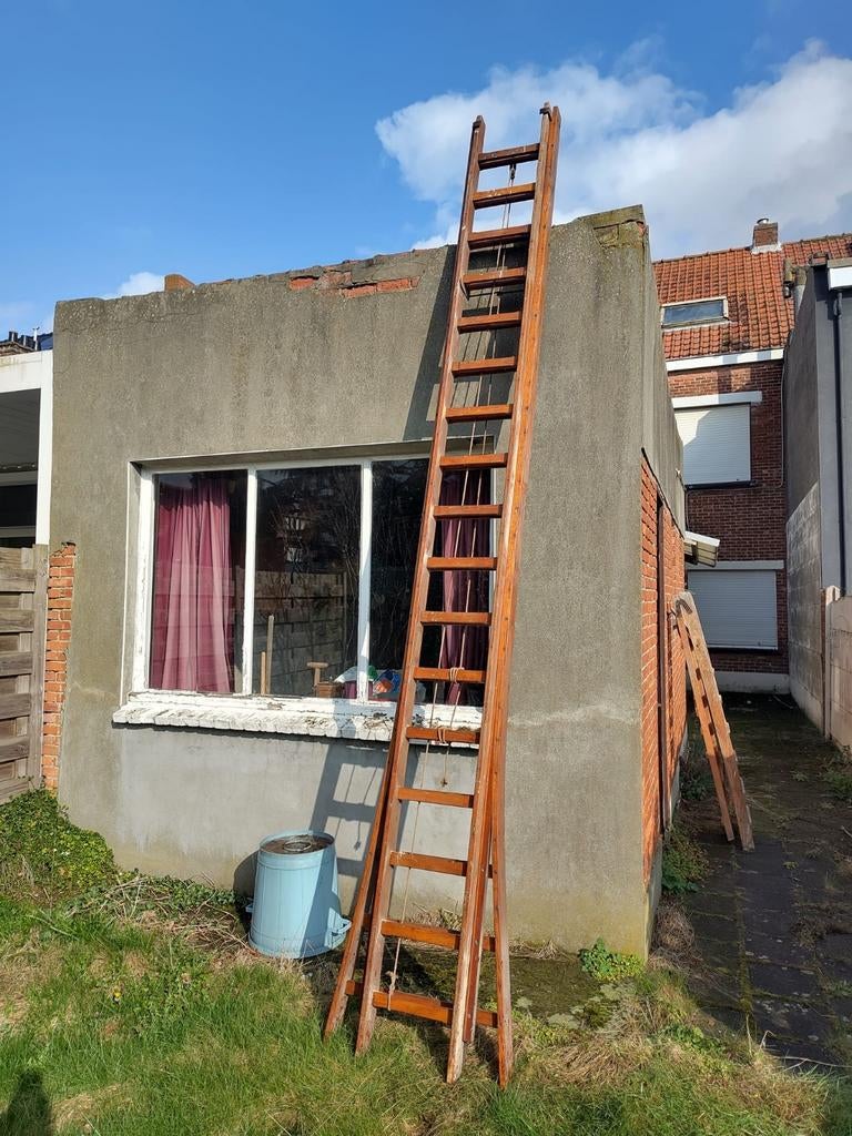 2-delige opsteekladder 2 x 17 sporten., Ophalen, Ladder