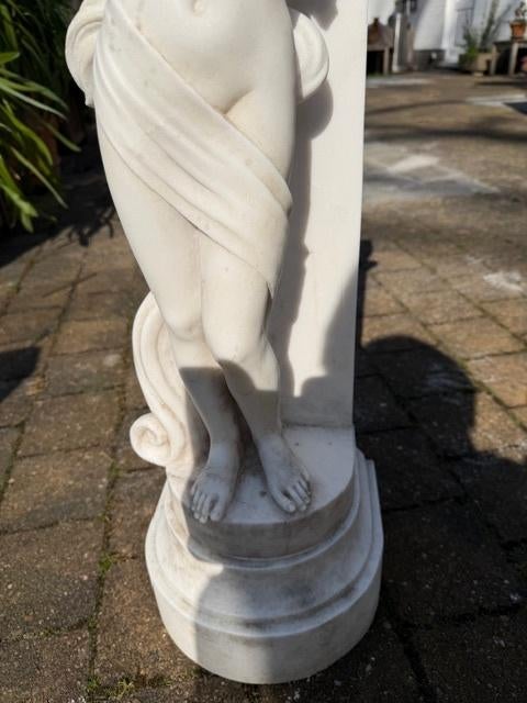 Prachtige Massief Marmeren Zuil / Kariatide - 75 cm (42 kg), Ophalen