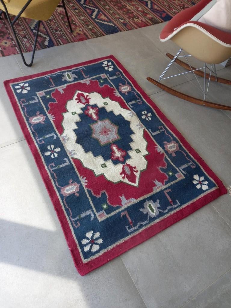 Vintage kelim kilim tapijt 144 x 93cm, Huis en Inrichting, Stoffering | Tapijten en Vloerkleden, Gebruikt, 100 tot 150 cm, Rechthoekig