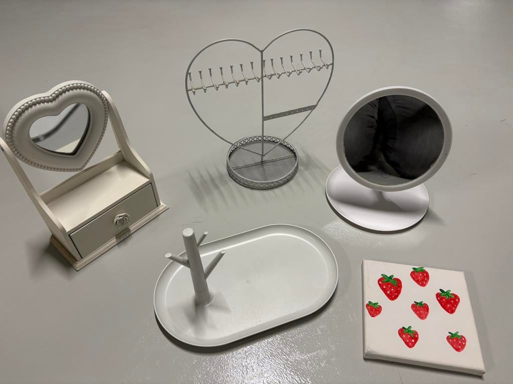 Set juwelen opberg/spiegel, Ophalen, Zo goed als nieuw