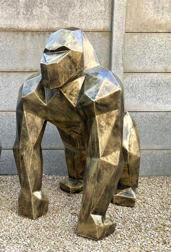 Tuinbeeld Gorilla origami H130Cm / WEG = WEG, Tuin en Terras, Ophalen, Zo goed als nieuw, Overige materialen, Dierenbeeld