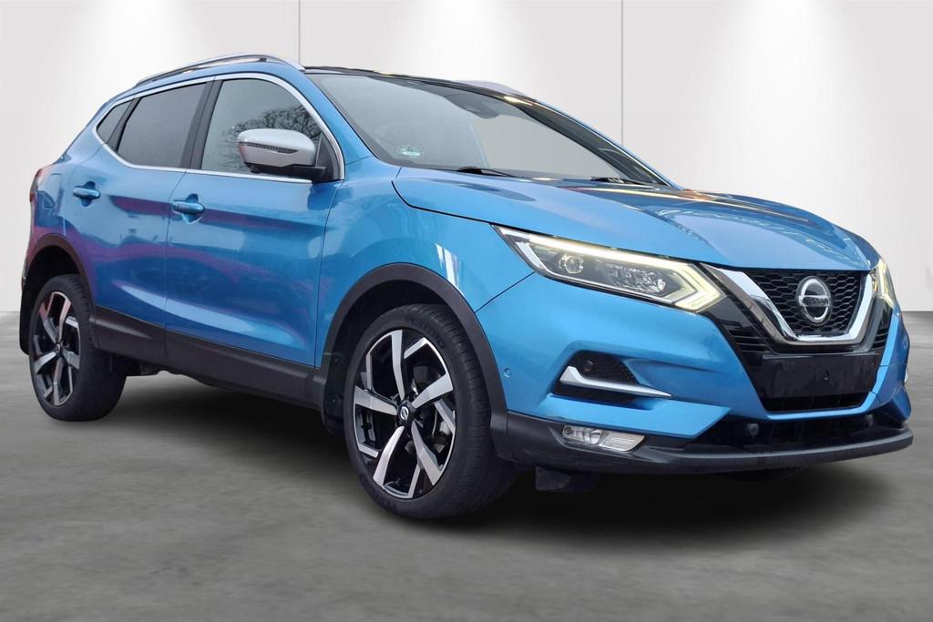 Nissan Qashqai DIG-T 160 EVAPO DCT Tekna+, Auto's, Stof, Gebruikt, 4 cilinders, Blauw