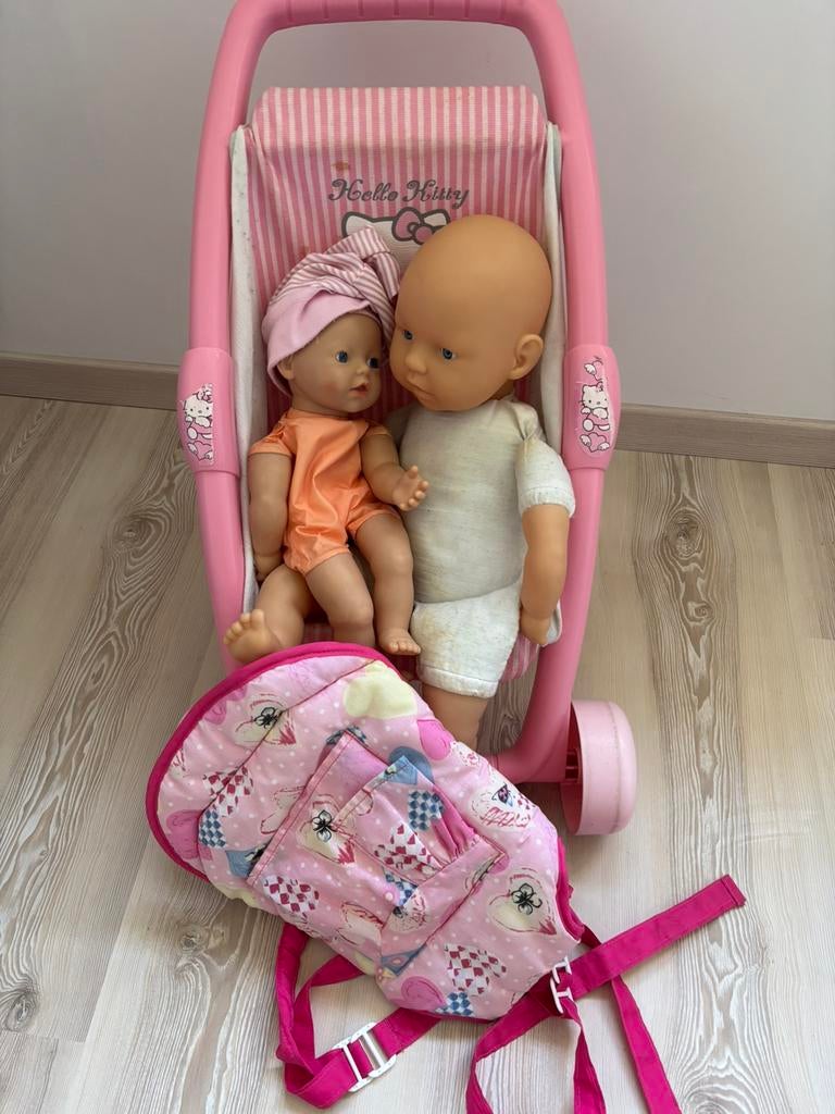 Poppen, buggy en draagtas pop, Ophalen, Gebruikt