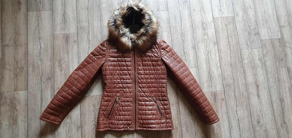 Lederen damesjas Oakwood, Kleding | Dames, Jassen | Winter, Nieuw, Maat 42/44 (L), Bruin, Ophalen