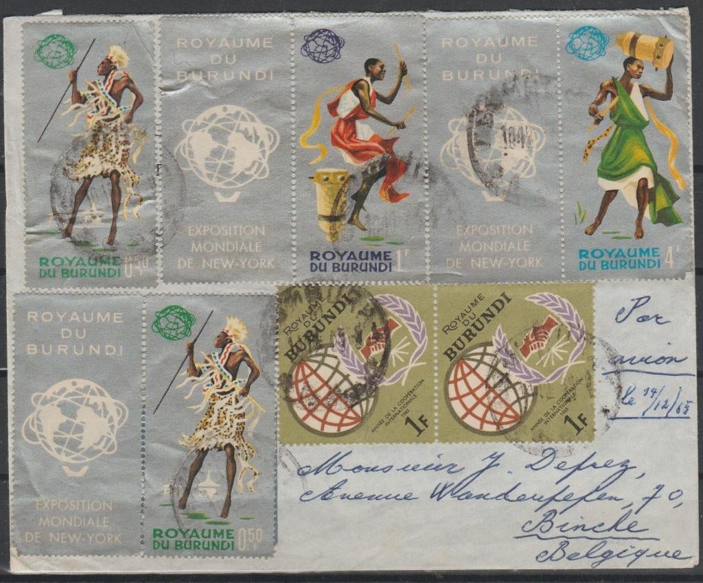 Burundi 1965 Brève exposition internationale à New York, Timbres & Monnaies, Lettres & Enveloppes | Étranger, Enlèvement ou Envoi