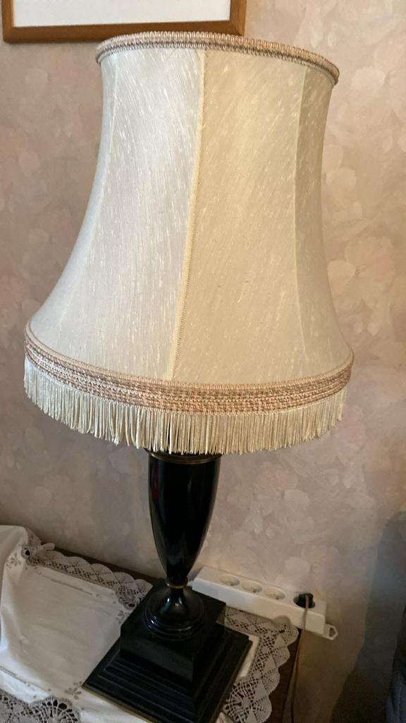 Lamp met kap in Zwart Hout, Enlèvement ou Envoi, Bois