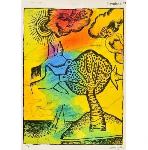 Corneille - "Flevoland", Antiek en Kunst, Verzenden