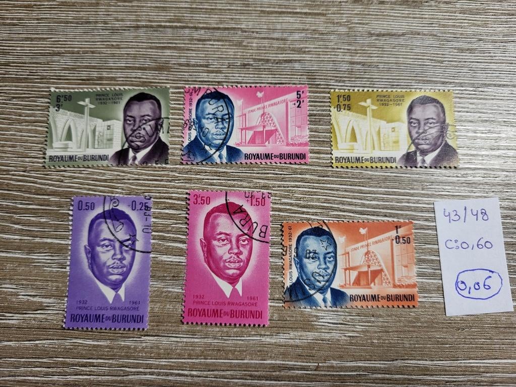 Burundi, Enlèvement ou Envoi, Affranchi, Oblitéré