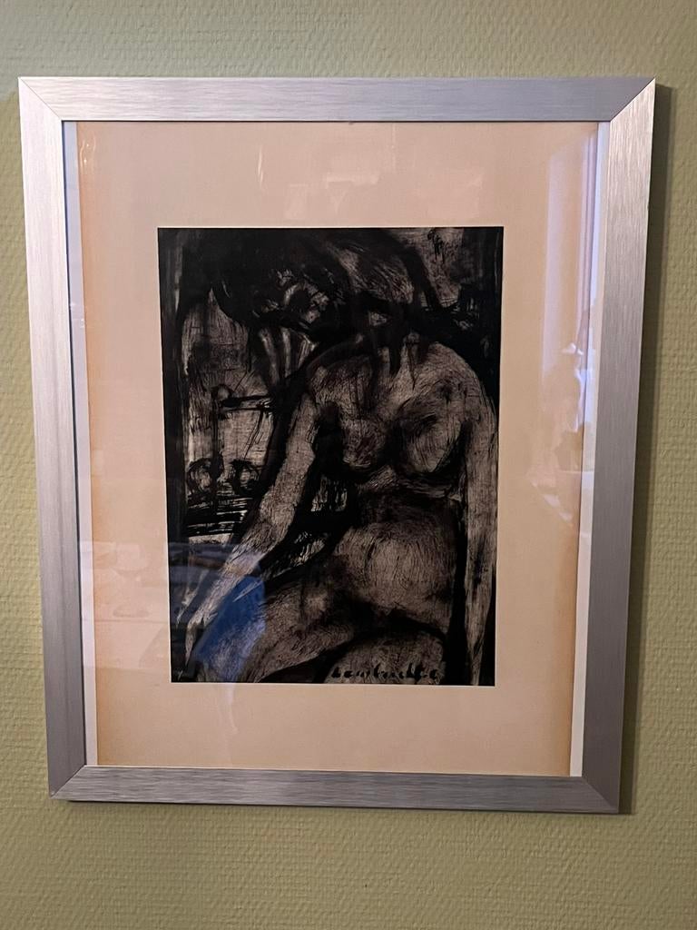 Kader, tekening naakte vrouw, Enlèvement ou Envoi