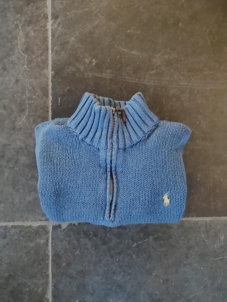 Polo Ralph lauren 1/4 zip maat M, Kinderen en Baby's, Truitje of Vestje, Ophalen of Verzenden, Zo goed als nieuw, Polo Ralph Lauren