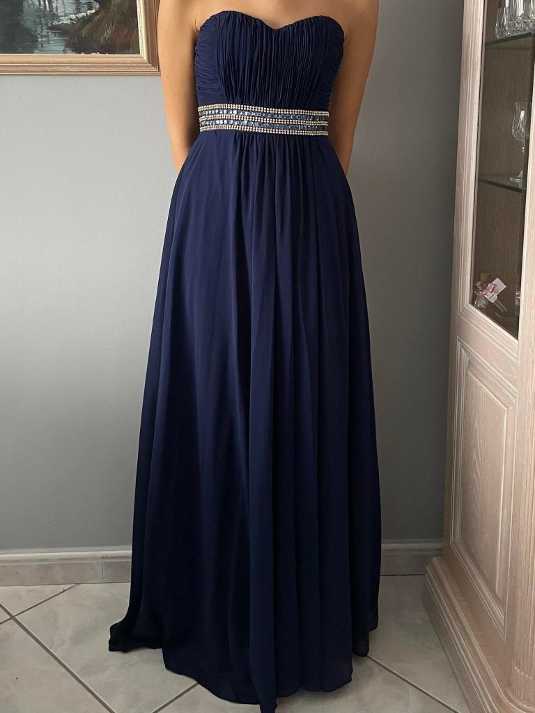 EVA&LOLA blauwe S avondjurk, EVA&LOLA, Blauw, Ophalen of Verzenden, Zo goed als nieuw