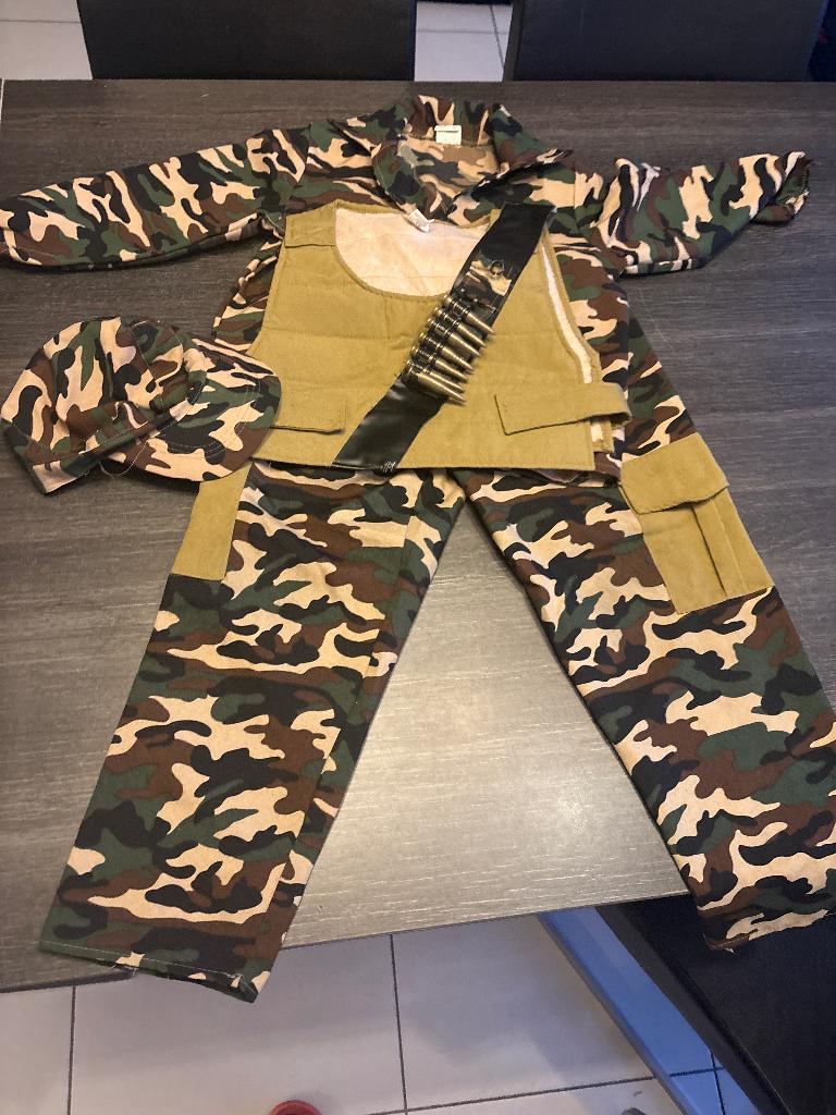 Carnaval soldaten kostum maat 128, Ophalen of Verzenden