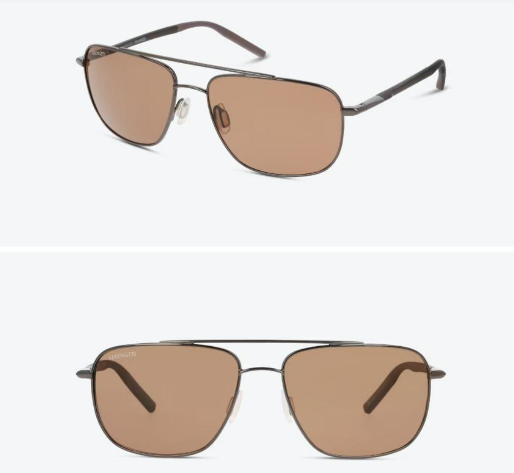 SERENGETI herenzonnebril, NIEUW !!! in verpakking, Neuf, Autres marques, Brun, Enlèvement