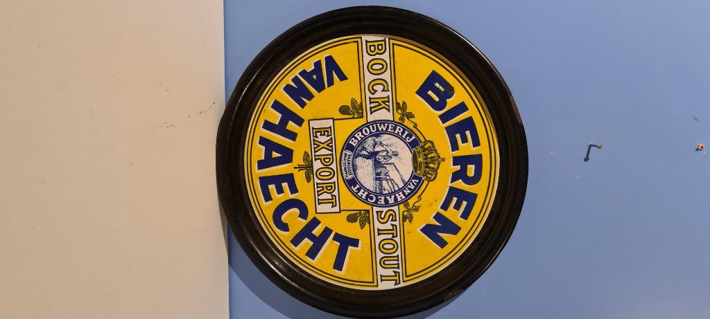 bieren bock stout export plateau emaille haecht, Verzamelen, Merken en Reclamevoorwerpen, Ophalen of Verzenden