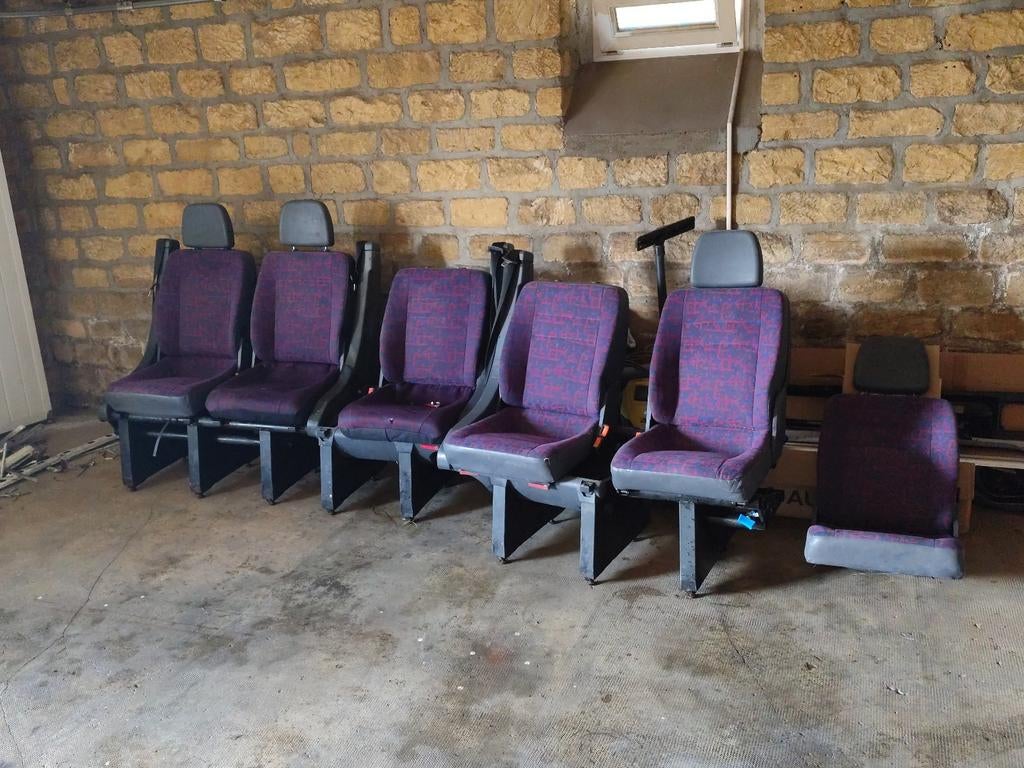 Lot de 6 sièges Mercédès Vito bus tissus bon état., Autos : Pièces & Accessoires, Enlèvement