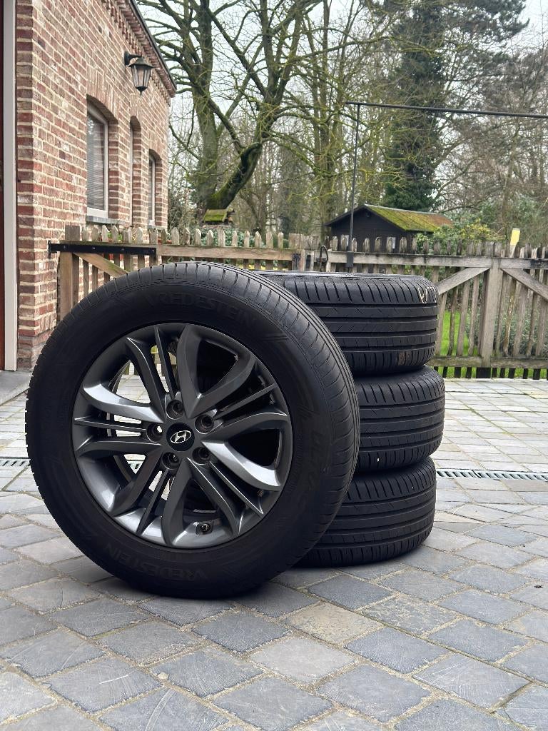 Hyundai ix35/Tucson velgen + banden (17”), Ophalen, Gebruikt, 17 inch, Band(en)