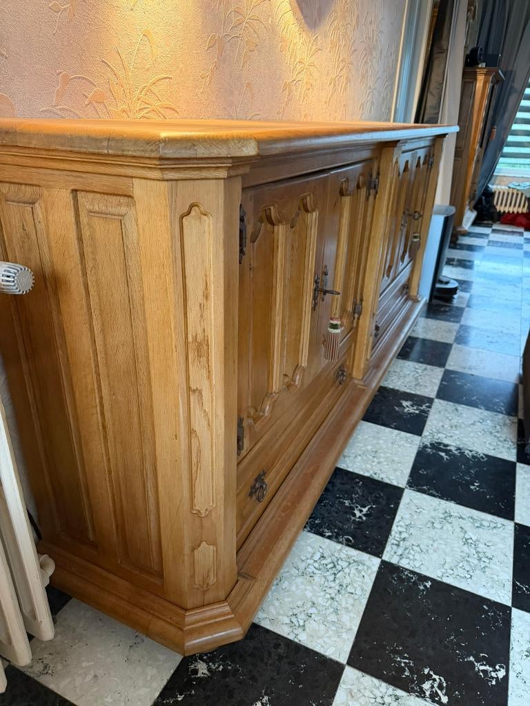 Meuble de salle à manger, Maison & Meubles, Salles à manger complètes, Enlèvement, Utilisé, Ancien/Rustique (Bois Massif), 4 à 6 chaises