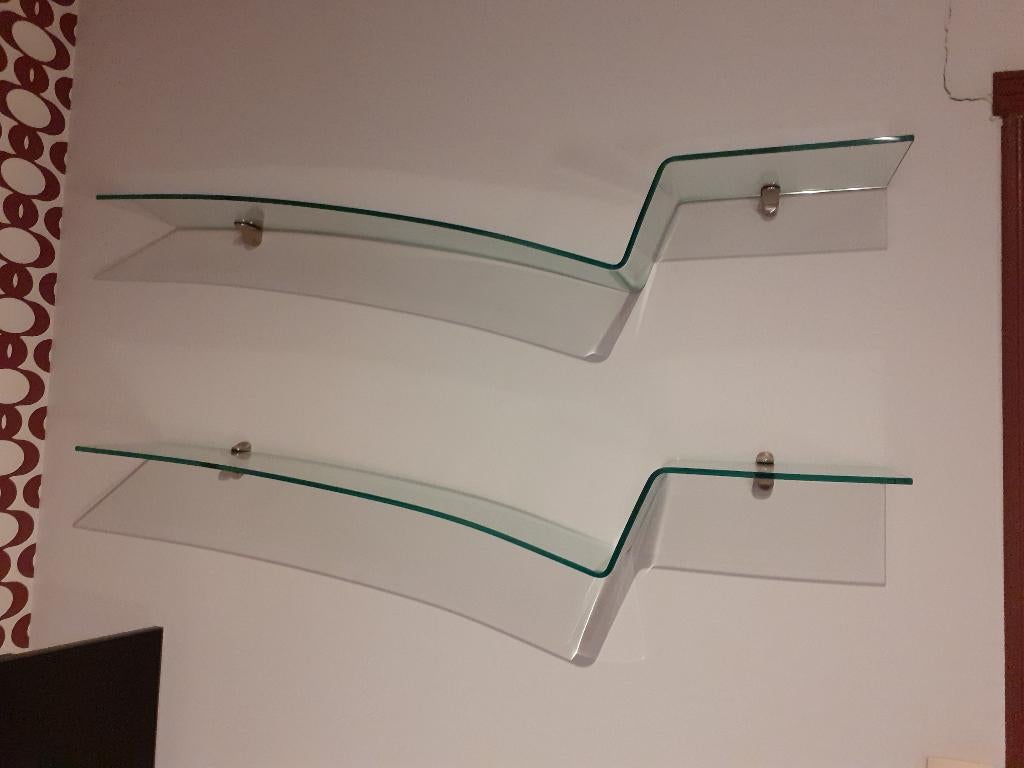 design muurrek in glas, Ophalen, Zo goed als nieuw