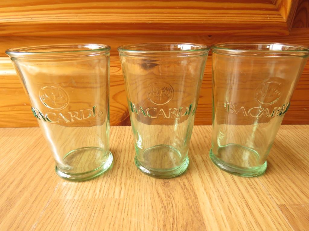 3 verres a mojito Bacardi, Collections, Verres & Petits Verres, Comme neuf, Autres types, Enlèvement ou Envoi