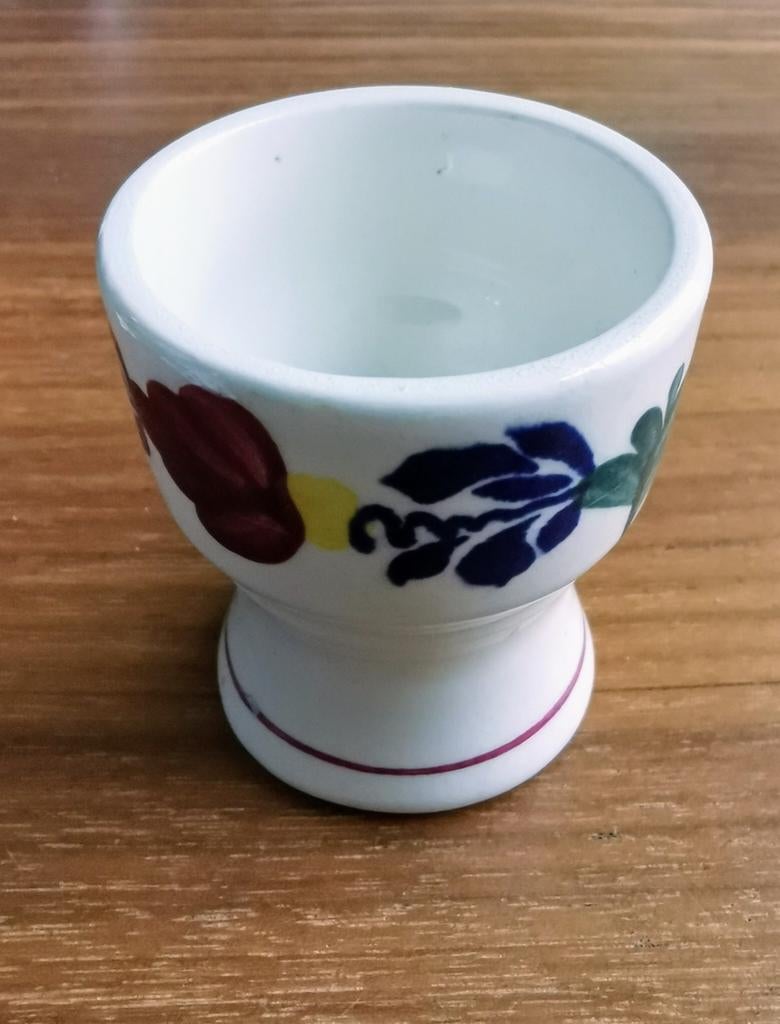 Eierdopje Boch S. A. Boerenbont stempel in perfecte staat., Enlèvement ou Envoi, Poterie rustique, Poterie, Comme neuf