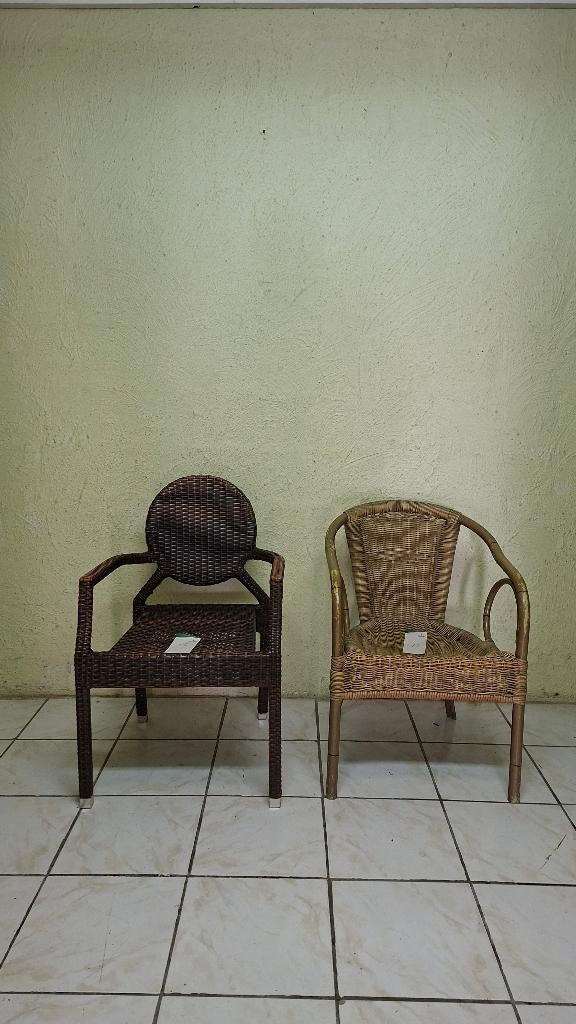 horeca terras terrasstoelen terrastafels, Ophalen, Gebruikt, Wicker, Stapelbaar