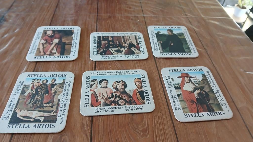 6 bierkaartjes stella artois, Verzamelen, Ophalen of Verzenden, Stella Artois