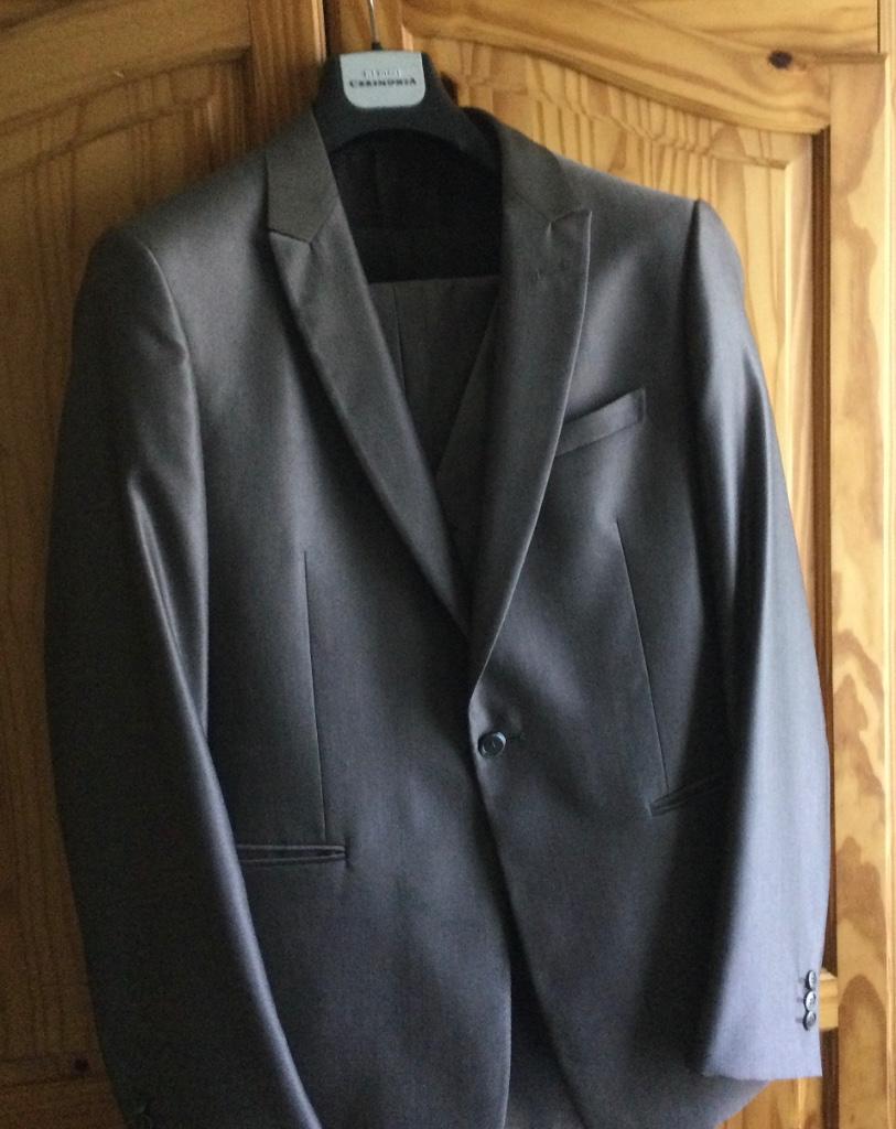 Costume de ceremonie, Zo goed als nieuw, Maat 52/54 (L), Grijs, Pal zileri