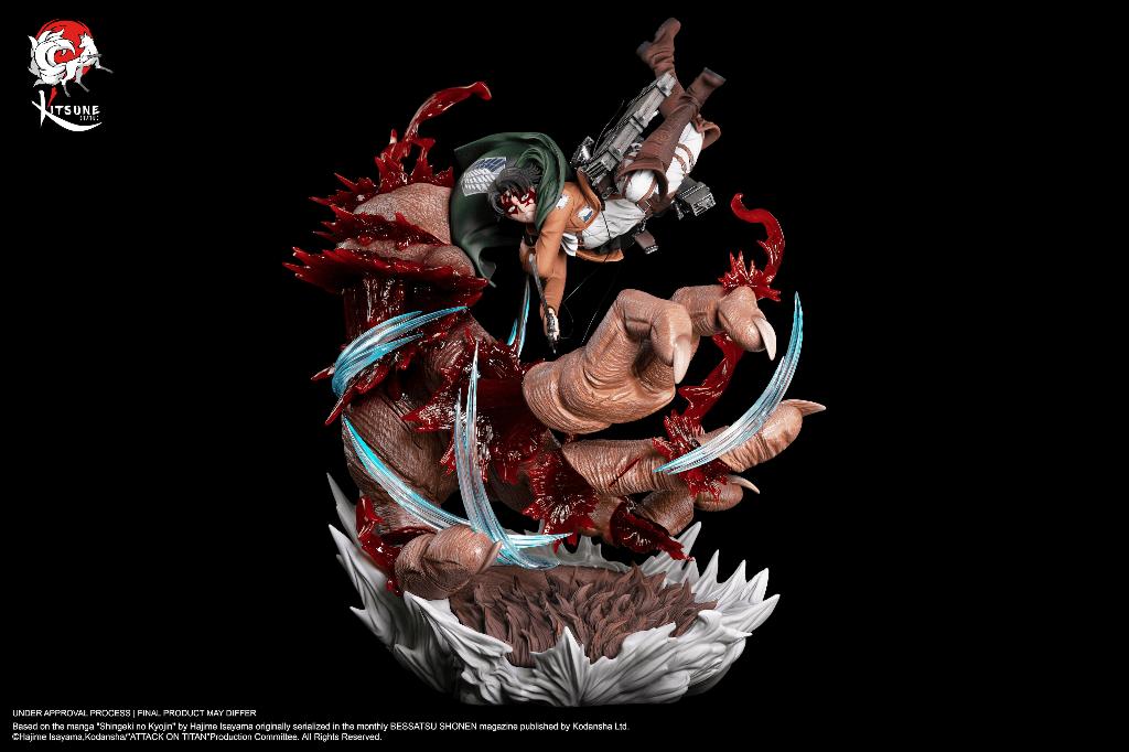 Livai Kitsune Statue Attack on titan snk No tsume levi, Collections, Enlèvement, Comme neuf